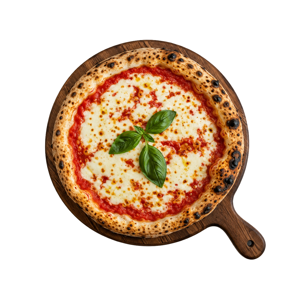 Freshly baked Italian-style pizza